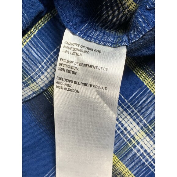 5.11 Tactical Men's XXL Long Sleeve Blue Yellow Plaid Button Snap Hidden Pocket - Picture 7 of 9